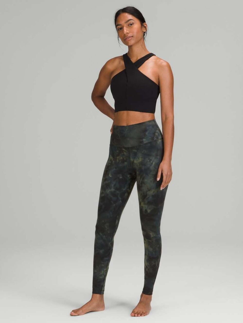 Lululemon Align High-Rise Pant 28" Diamond Dye Graphite Grey Bronze Green Size 4